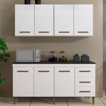 Imagem de Cozinha Completa 7 Portas 3 Gavetas Atenas Branco