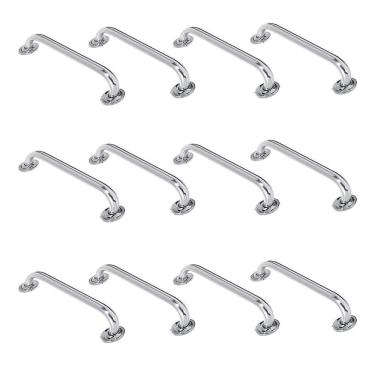 Imagem de Alça De Apoio Barra Inox 50xm Kit 12 Unidades Banheiro Idoso Cadeirante Corredor Segurança
