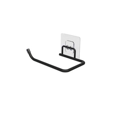 Imagem de Porta Papel Higiênico Banheiro Com Adesivo - Stolf Preto