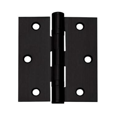 Imagem de Dobradiça Inox P Porta C/ Rolamento 3½x3 Preto - 3 Unidades - Única