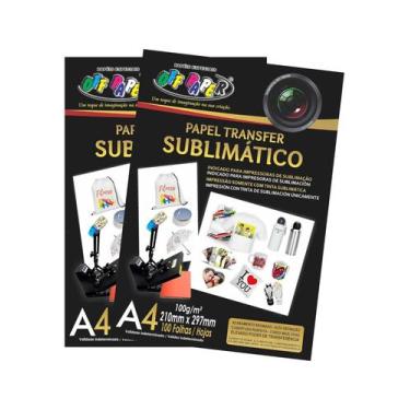 Imagem de Kit Papel Transfer Sublimático A4 100g Off Paper 200 Folhas