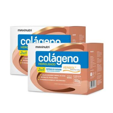 Imagem de Kit 2 Colágeno Em Pó Hidrolisado Verisol 30 Saches Natural - Maxinutri