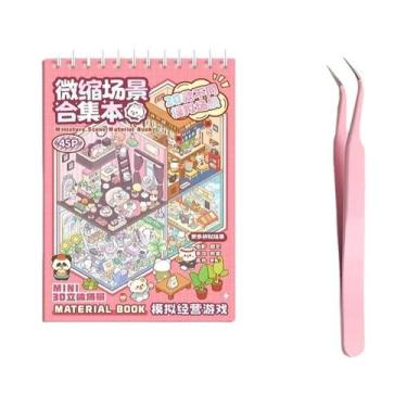 Imagem de Adesivos 3D De Paisagens De Desenho Animado 45 Peças Cena De Cabana De