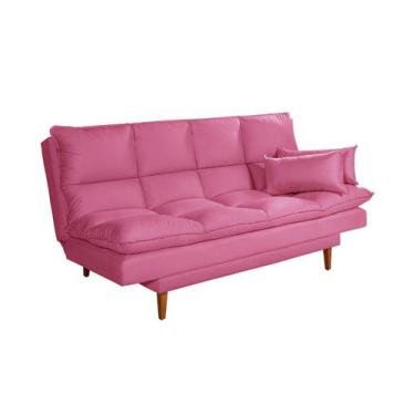 Imagem de Sofá Cama Andorra Suede - Casa Imperial, Rosa 200
