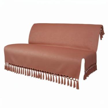 Imagem de Manta Xale Sofa Jacquard Terracota Artesanal 1,80X1,40 - Nosso Lar Dec