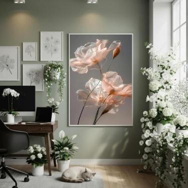 Imagem de Quadro Decorativo Véu De Luz 70X50Cm Mold Branca - Quadros On-Line