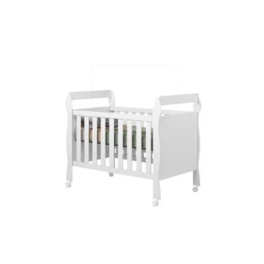 Imagem de Berço Mini Cama com Rodízios e Proteção Lateral Soninho em MDF 80cm Co