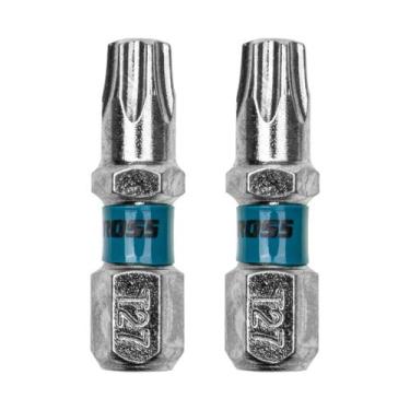 Imagem de Bit Torx T27 25mm Aço Rápido 2 Pçs Gross Magnético