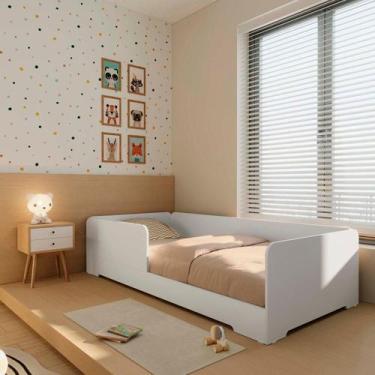 Imagem de Cama Infantil de Solteiro Montessoriana em 100% Mdf Premium Mark Branc