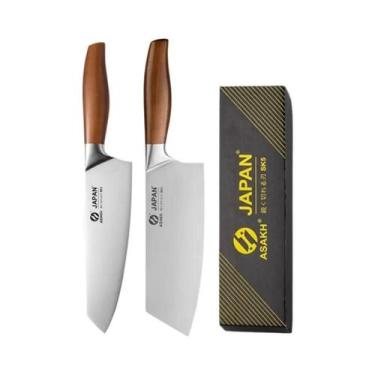 Imagem de Faca De Chef Santoku Japonesa Em Aço Inoxidável, Faca Profissional De 
