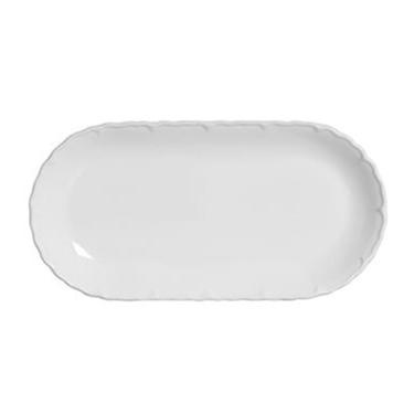 Imagem de Travessa De Cerâmica Branca Oval Rasa Scalla 3,5×39,5×27,5cm