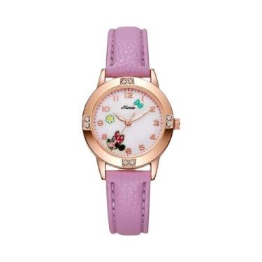 Imagem de Relógio De Quartzo Infantil Disney Mickey Minnie Para Meninas, Present