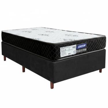 Imagem de Cama Box Preto + Colchão D33 GAZIN SONOLAR SUPREME 88x188x51cm 100% ES