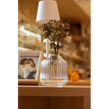 Imagem de Vaso Lyor Canelado Essencial 10x10x12cm Vidro Incolor para Plantas