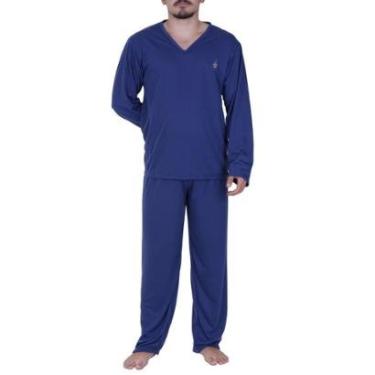 Imagem de Pijama de Inverno Manga Longa Calça Comprida Adulto Masculino Terra e Mar-Masculino