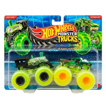 Imagem de Hot Wheels Monster Trucks Loco Punk vs Hotweiler - Mattel
