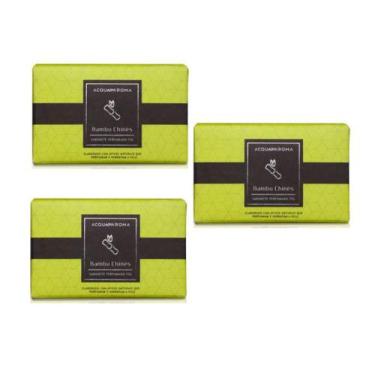 Imagem de Kit 3 Sabonetes Perfumados em Barra 75g Acqua Aroma, Bambu chines