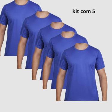 Imagem de Kit 5 Camiseta Unisex Dry Fit Academia Corrida Leve - Elisa Lucas, Azu