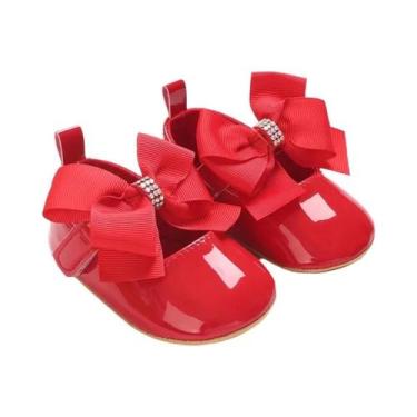 Imagem de Sapatos De Bebê Princesa Primavera Outono Com Laço De Borboleta Em PU 