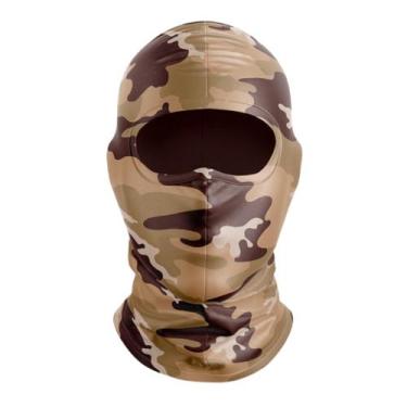 Imagem de Balaclava Touca Ninja Motoqueiro Anti Calor Proteção UV Camuflada Exér