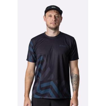 Imagem de Camiseta Dry Fit HUPI Pulse Masculina, GG, Preto, Cinza