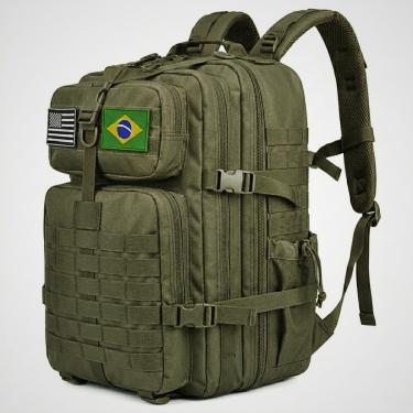 Imagem de Mochila Militar 50L Impermeável Resistente Reforçada Unissex Grande Ajustável-Unissex