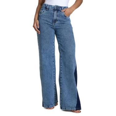 Imagem de Calça Jeans Sawary Wide Leg - 282287 - Azul médio 38, Azul, 38