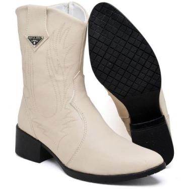 Imagem de Bota Texana Feminina Country Cano Médio Vários Modelos - NoBrand, Pret