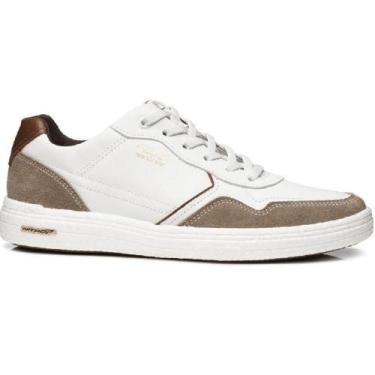 Imagem de Sapatenis pegada ref 112003 masculino, Branco, Marrom, 39