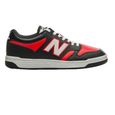 Imagem de Tenis new balance 480 low masculino, Preto, Vermelho, 40