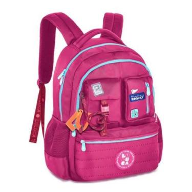 Imagem de Mochila De Costas Juvenil em Nylon Oficial Luluca Lu24636 - CLIO, Rosa