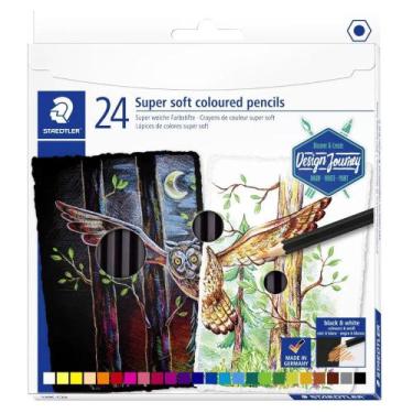 Imagem de Lápis de Cor Staedtler Super Soft com 24 Cores 149C C24