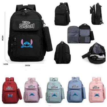 Imagem de Mochila lilo stitch juvenil adulto infantil escolar passeio promo - AK
