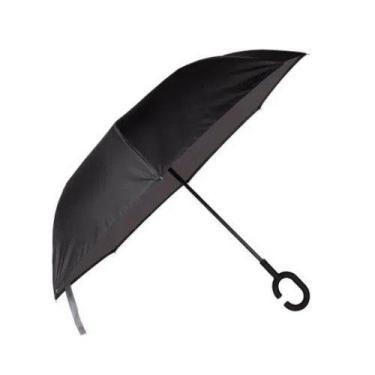 Imagem de Guarda-Chuva Invertido Preto e Cinza Ref.3781 Mor