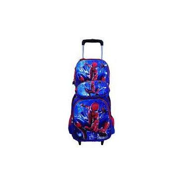Imagem de Kit Escolar Mochila Rodinha Homem Aranha 3D Sortida Interponte