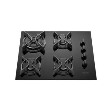 Imagem de Cooktop 4 Bocas com Mesa de Vidro 300001964 Dako Supreme Atlas, Preto,