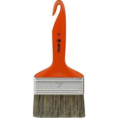 Imagem de Trincha de Pintura 695 Média Cerda Gris 4 Polegadas Pacote com 12 Unidades Tigre
