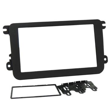 Imagem de Moldura Fiamon 2 Din Vw Jetta-amarock-novo Fusca 2012 Em Diante-tiguan 2007-2010- Gol G7 Preta