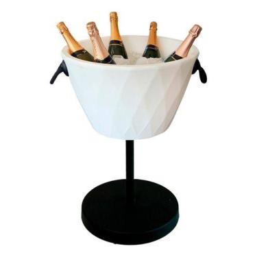 Imagem de Champanheira De Chao Termica Branca Uso Mesa Ou Pedestal - Decorfun
