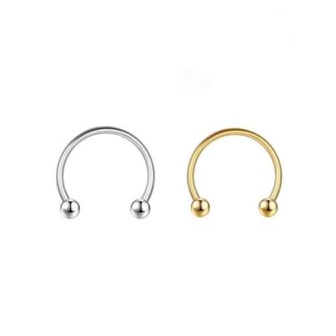 Imagem de Piercing Aço Cirúrgico 316L Rosca Externa 1,2mm Cor:DouradoTamanho:10m