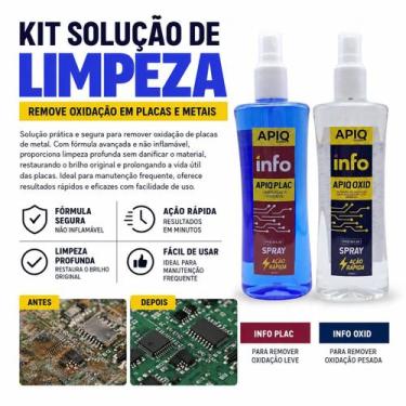 Imagem de Kit Solução Para Limpeza De Placa Oxidada Leve e Pesada Com 2 Unidade 