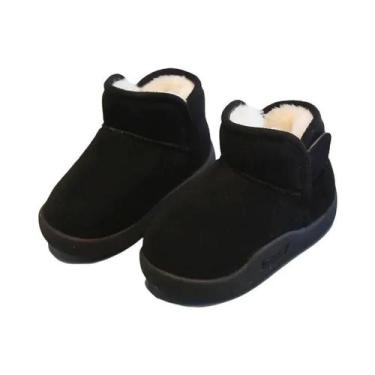 Imagem de Botas De Neve Para Crianças Pequenas, Botas Curtas Quentes De Pelúcia 