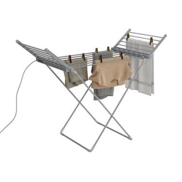 Imagem de Varal de Chão Toalheiro Elétrico 220V Aquecido 140 x 70 - Fino Inox