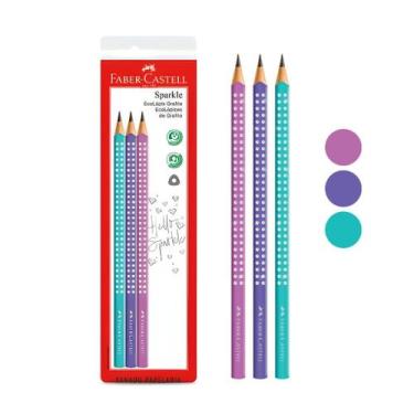 Imagem de Lápis Grafite Faber-Castell Sparkle HB Kit 3