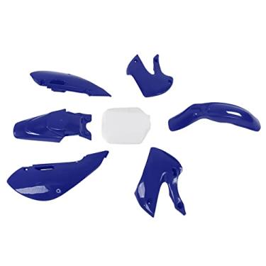 Imagem de Conjunto de carenagem de motocicleta, à prova de desgaste e antienvelhecimento, kit de carenagem resistente ao calor, 7 peças para acessórios de motocicleta de substituição para DRZ110 RM65(B (azul))