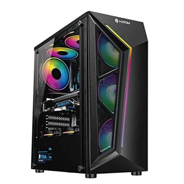 Imagem de Gabinete Gamer Hayom GB 1713 Vidro Lateral Temperado c/4 Fans RGB