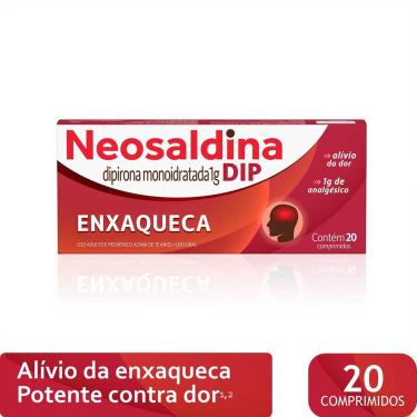 Imagem de Neosaldina Dip Dipirona Monoidratada 1g 20 comprimidos 20 Comprimidos