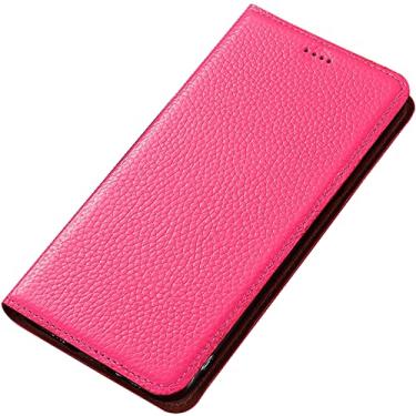 Imagem de Capa para Google Pixel 6/6 Pro, capa carteira de couro legítimo luxuosa, design fólio de livro com suporte para cartão flip capa protetora de TPU (poliuretano termoplástico), rosa, 15 cm