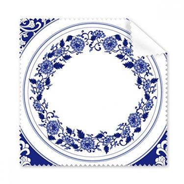 Imagem de Pano de limpeza de flor azul da cultura chinesa limpador de óculos 5 peças