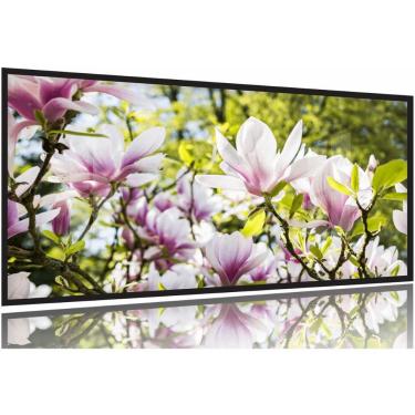 Imagem de Quadro Planta Flor Magnólia Natureza Artístico 130x60 Moldura Preta 2x2